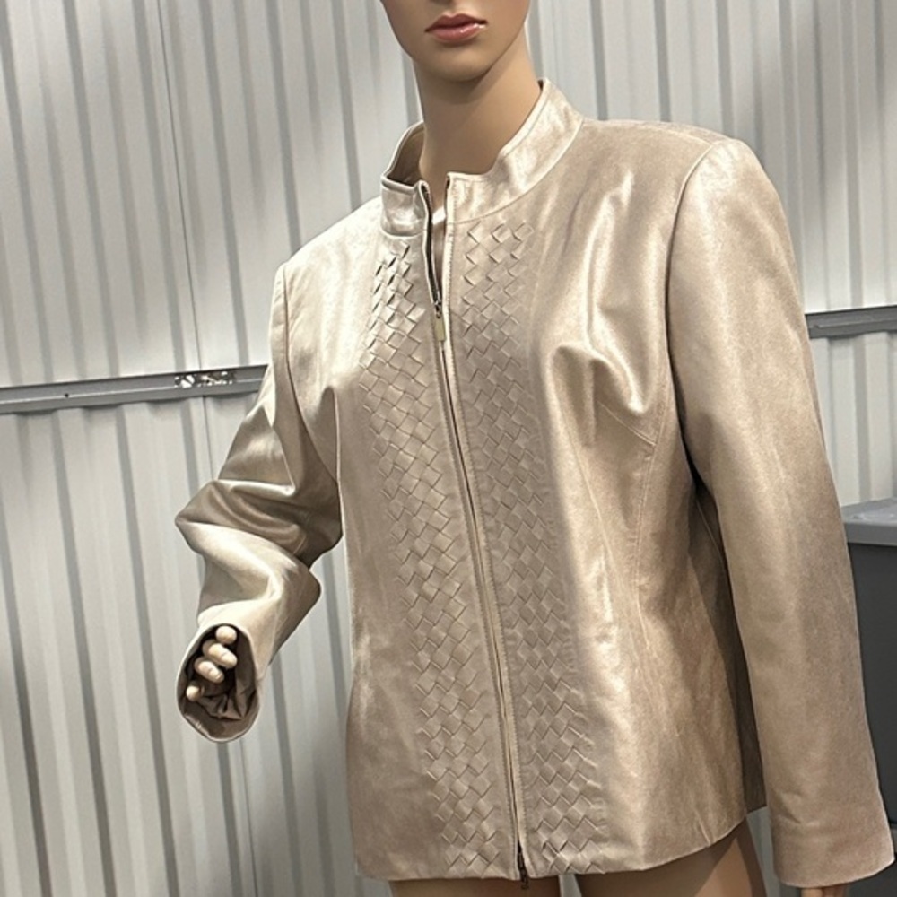 Doncaster Cream Leather Bomber Jacket